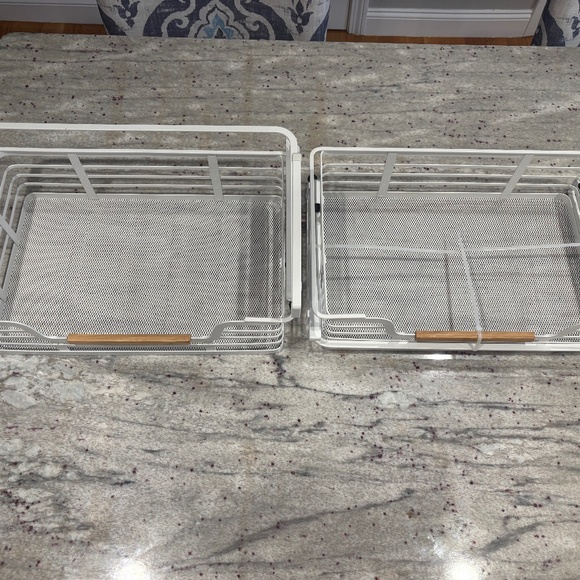 BRAND NEW Crate&Barrel Set of 2 - White Under Shelf Sliding Drawers - Picture 5 of 7